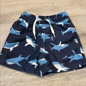 Hanna Andersson Navy Shark Print Shorts